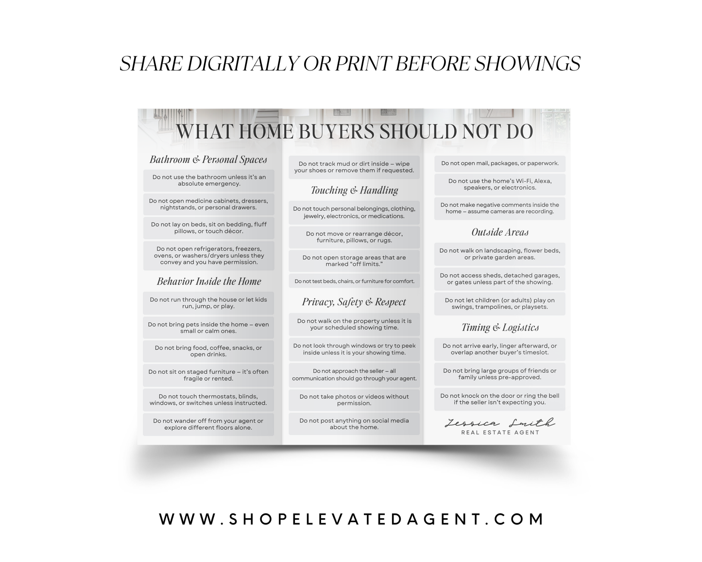 House-Hunting Etiquette Trifold Brochure
