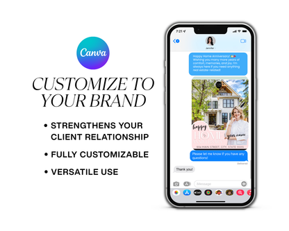 Home Anniversary Text Message - Playful Brand Style