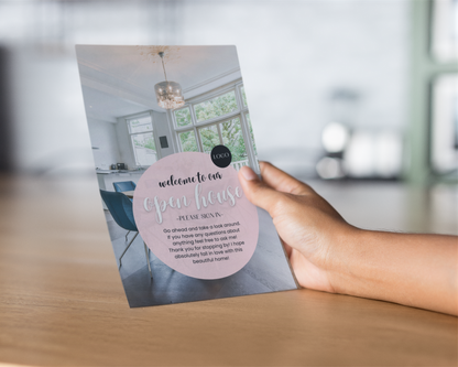 Playful Open House Welcome Sign In Set 2