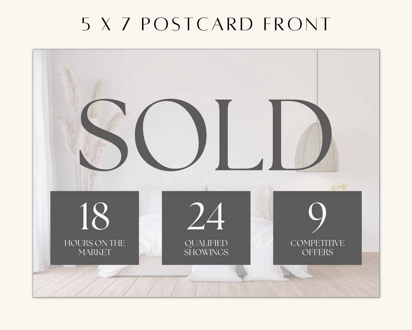 Real Estate Template – Sold Postcard - Peaceful Brand Style