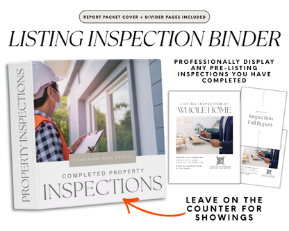 Listing Inspections Binder - Peaceful Design Style