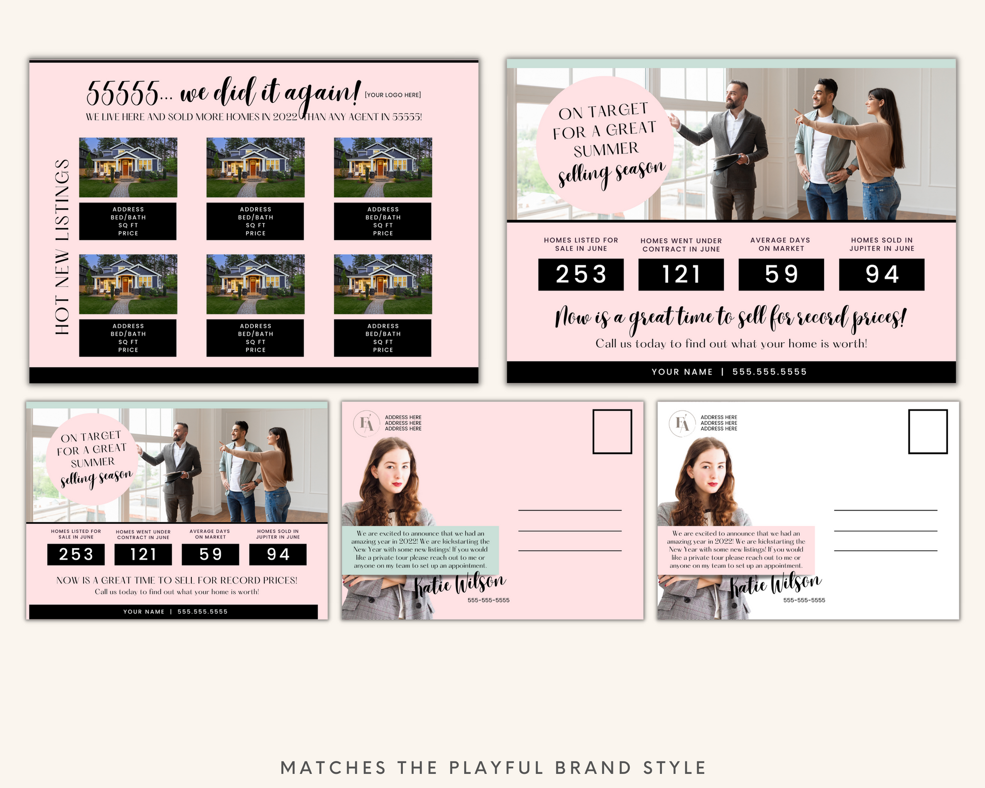 Real Estate Template – Market Update Postcard - Playful Brand