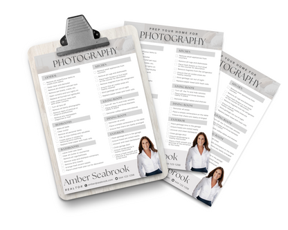 Real Estate Photography Prep Checklist, Real Estate Marketing, Home Seller Guide, Real Estate Flyer, Realtor Photography, Canva Template