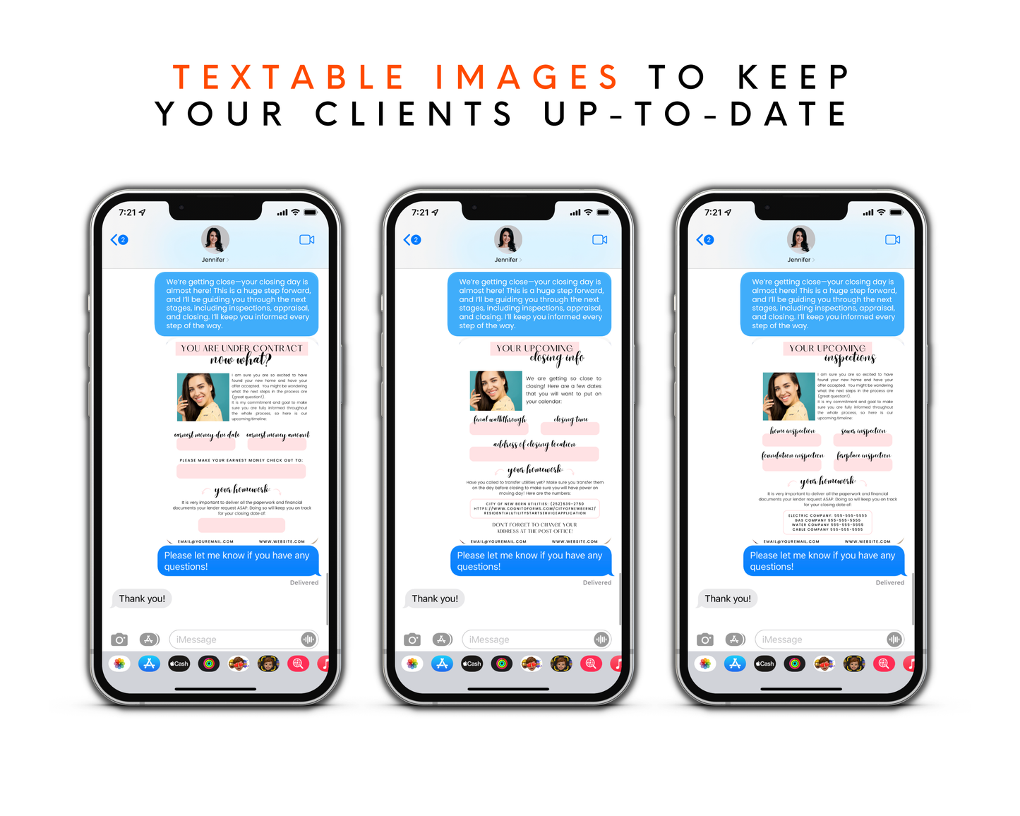 Under Contract Text Messages - Playful Brand Style