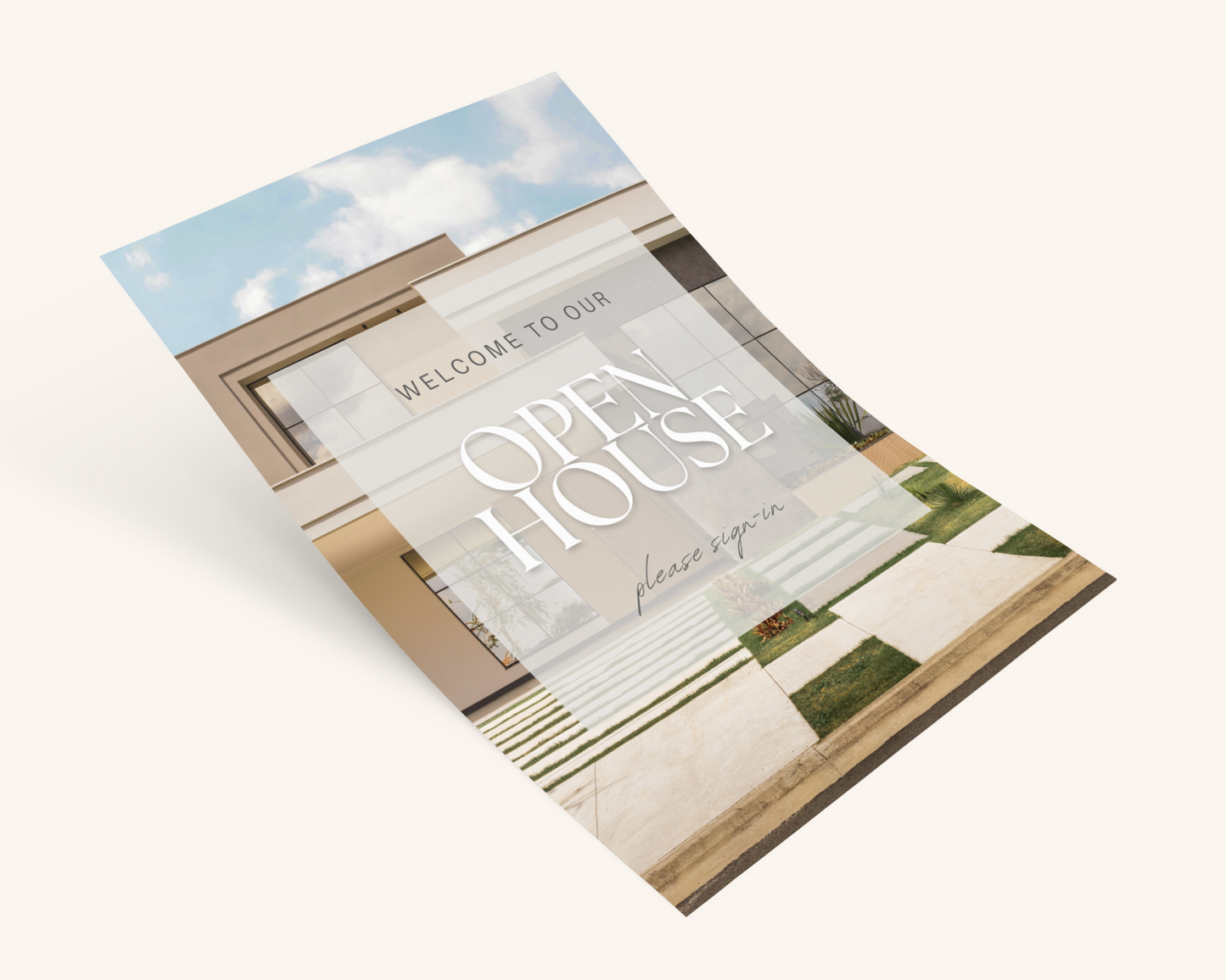 Real Estate Template – Peaceful Open House Welcome Sign