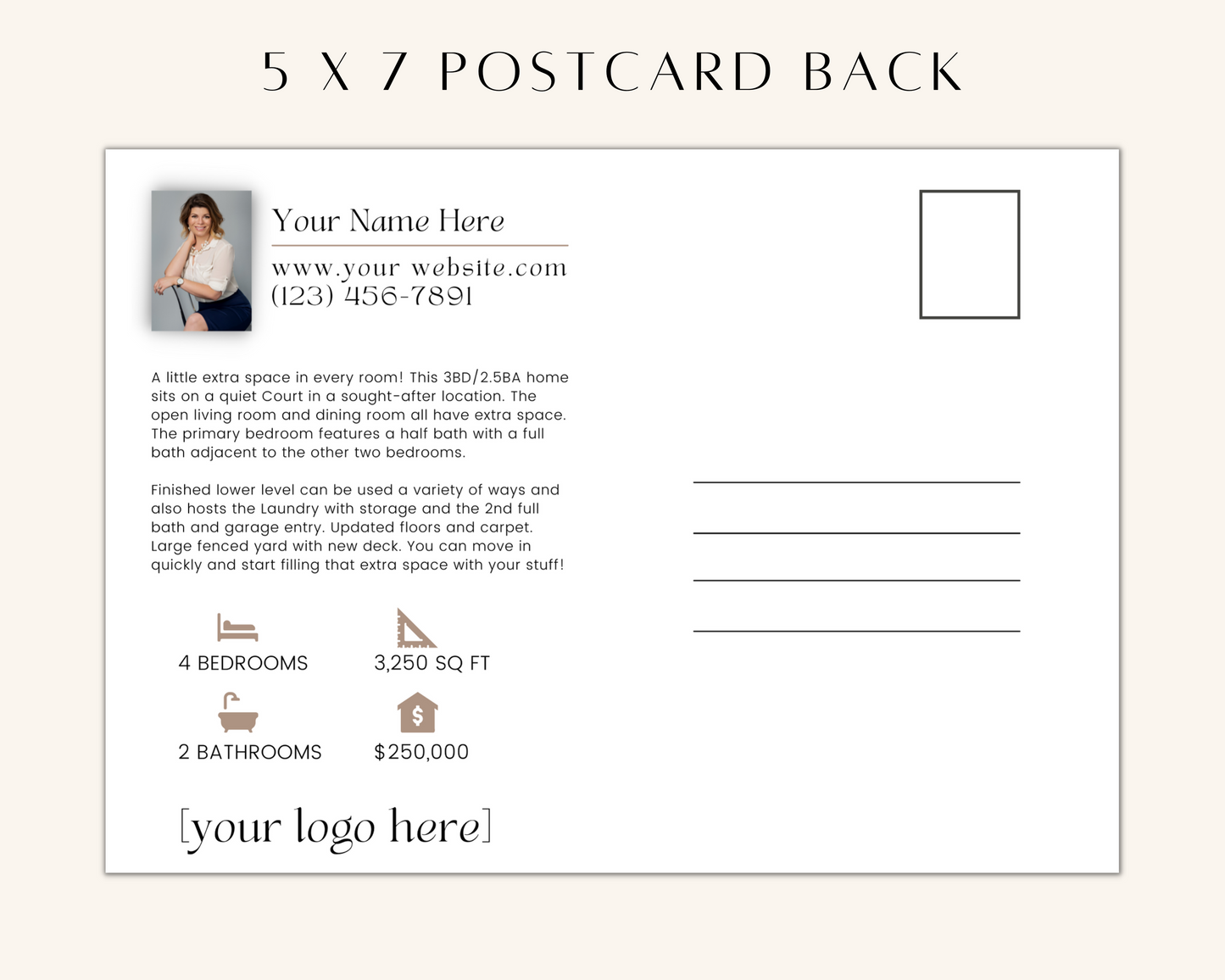 Real Estate Template – Just Listed Postcard