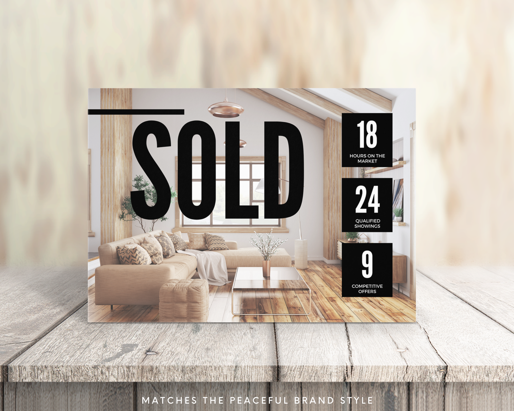 Real Estate Template – Minimal Sold Fast Postcard