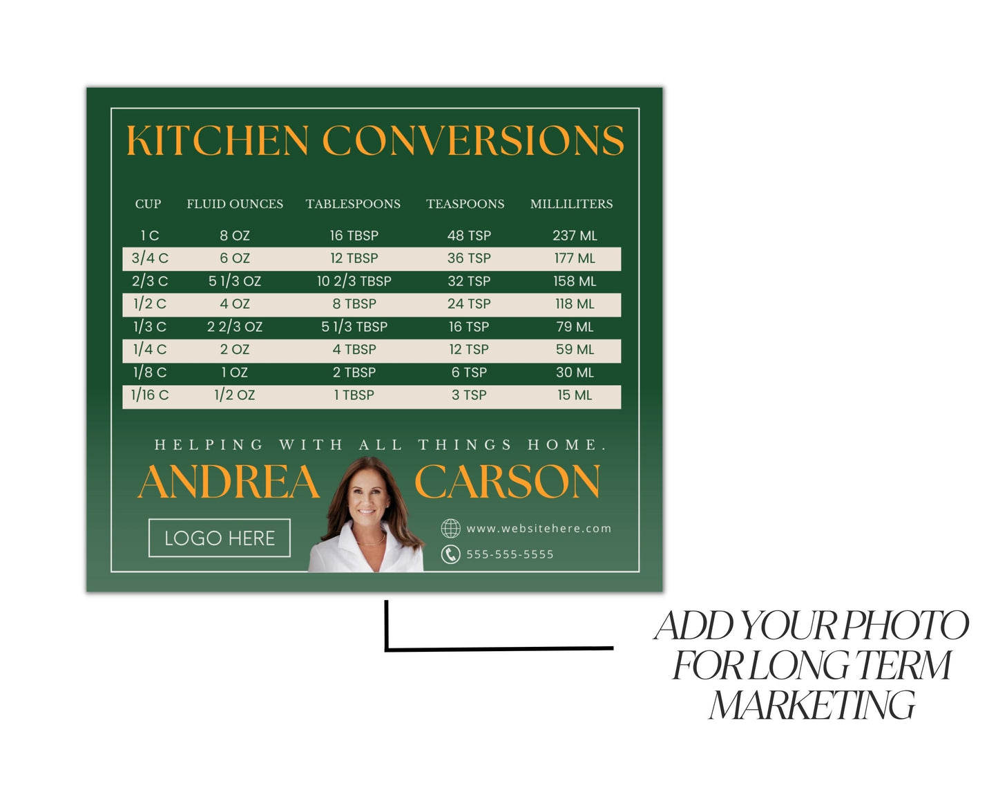 Real Estate Template – Promo Magnet with Kitchen Conversions 10