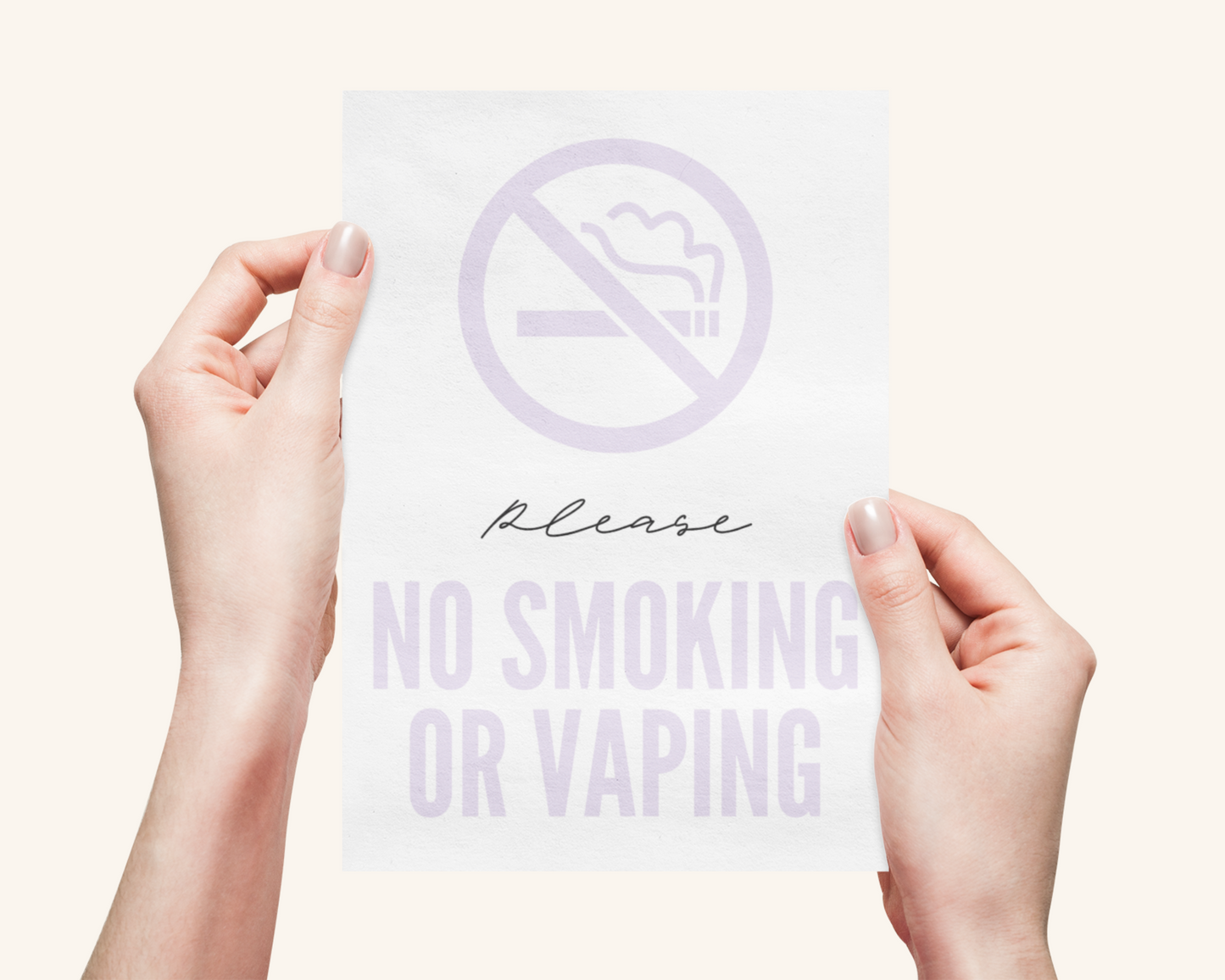 Real Estate Template – Airbnb No Smoking Sign