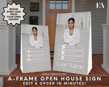 Open House A-Frame Sign 3 - Peaceful Design Style
