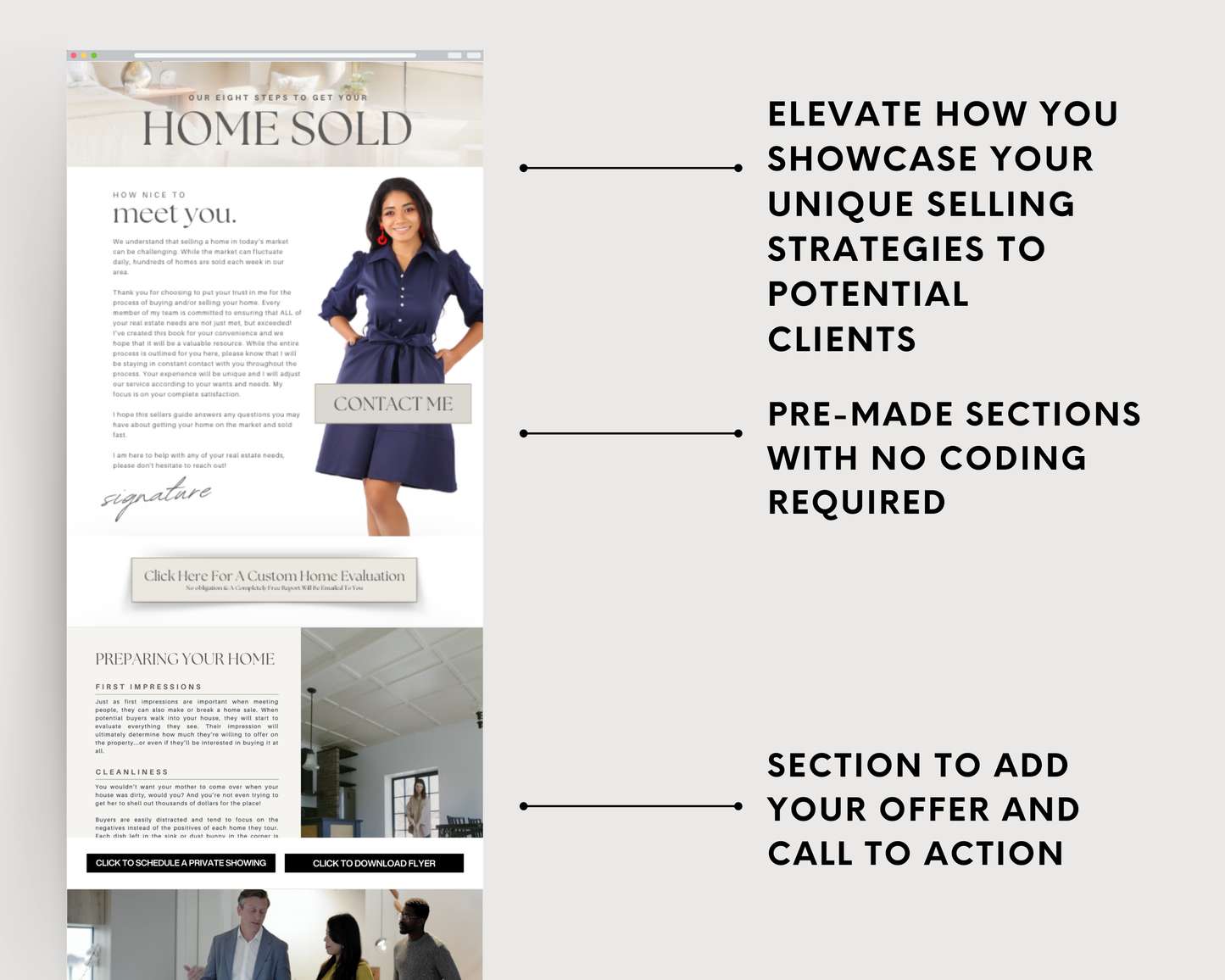 Home Seller Landing Page - Peaceful Design Style