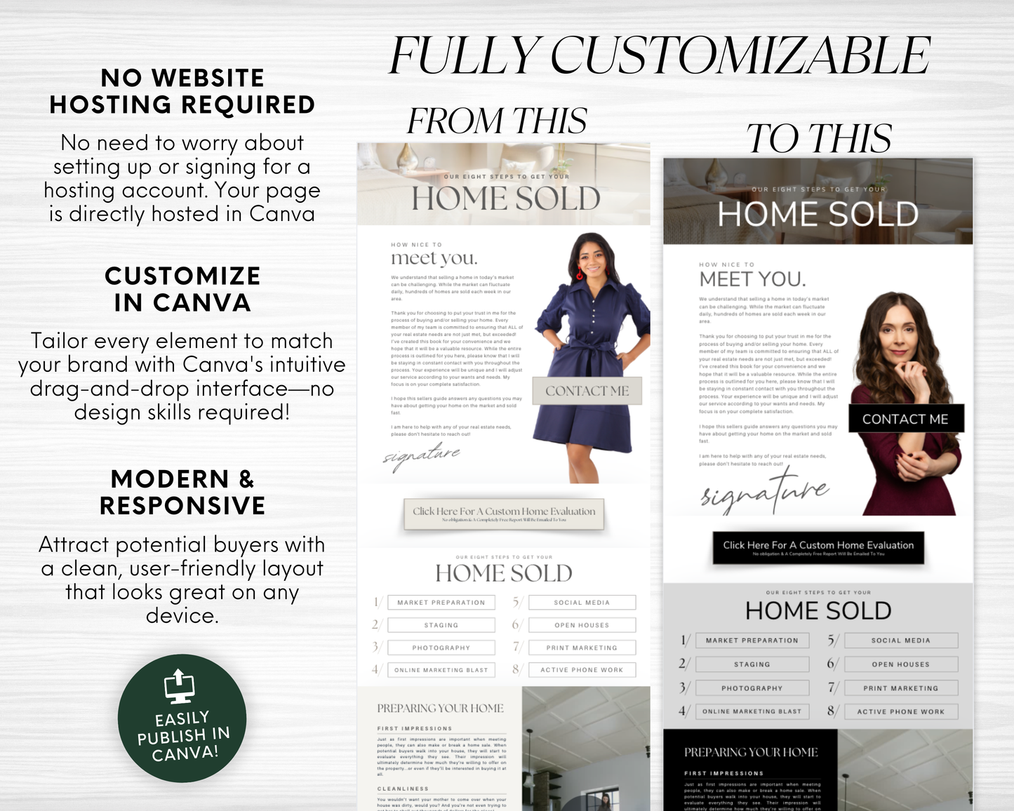 Home Seller Landing Page - Peaceful Design Style