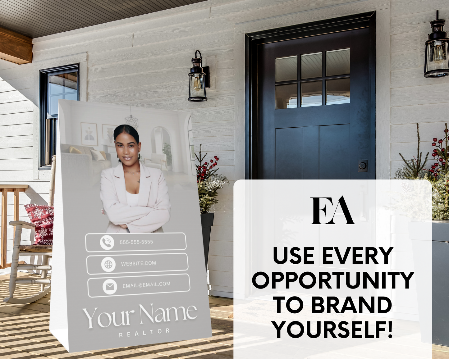 Open House A-Frame Sign 3 - Peaceful Design Style