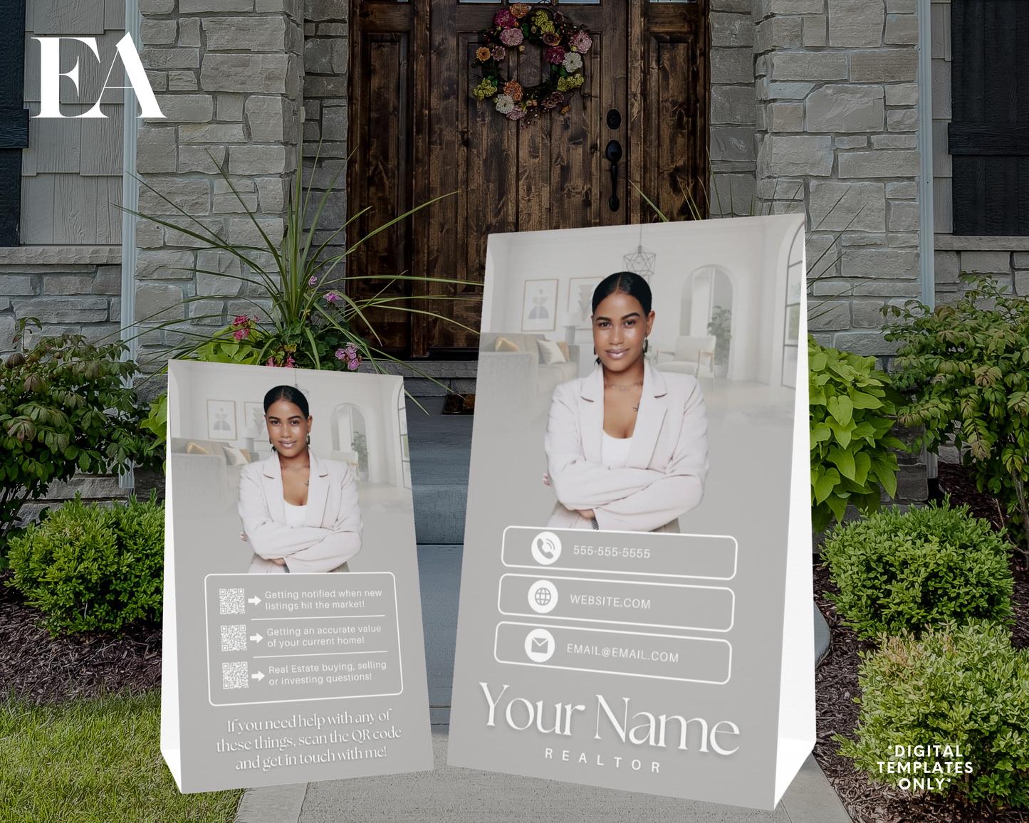 Open House A-Frame Sign 3 - Peaceful Design Style