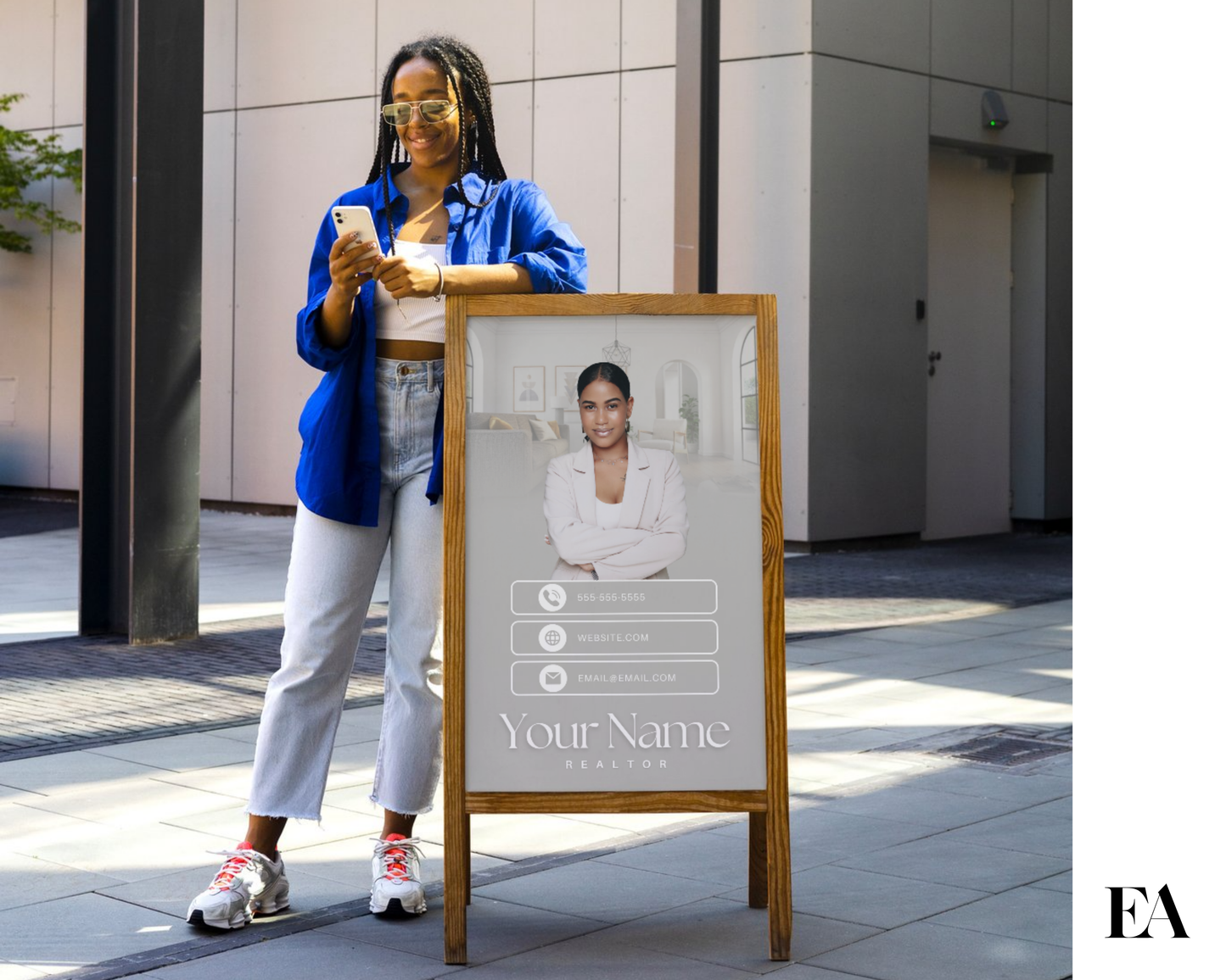 Open House A-Frame Sign 3 - Peaceful Design Style