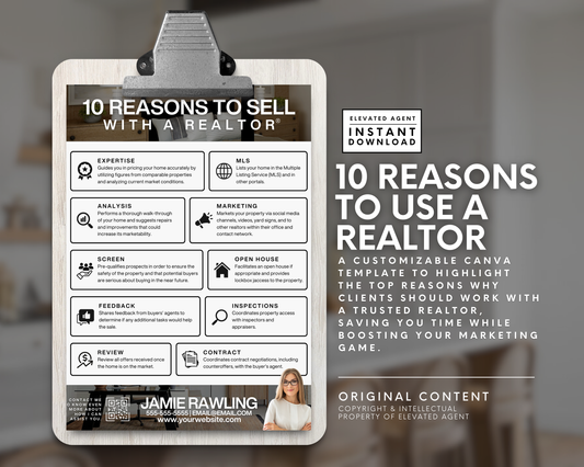 10 Reasons to Use a Realtor Flyer - Classic Design Style