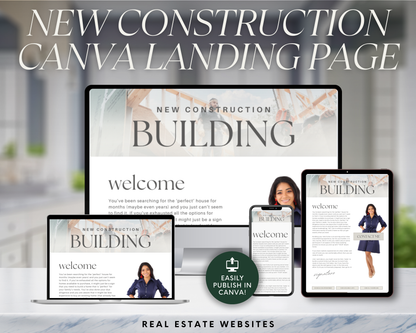 New Construction Landing Page - Peaceful Design Style