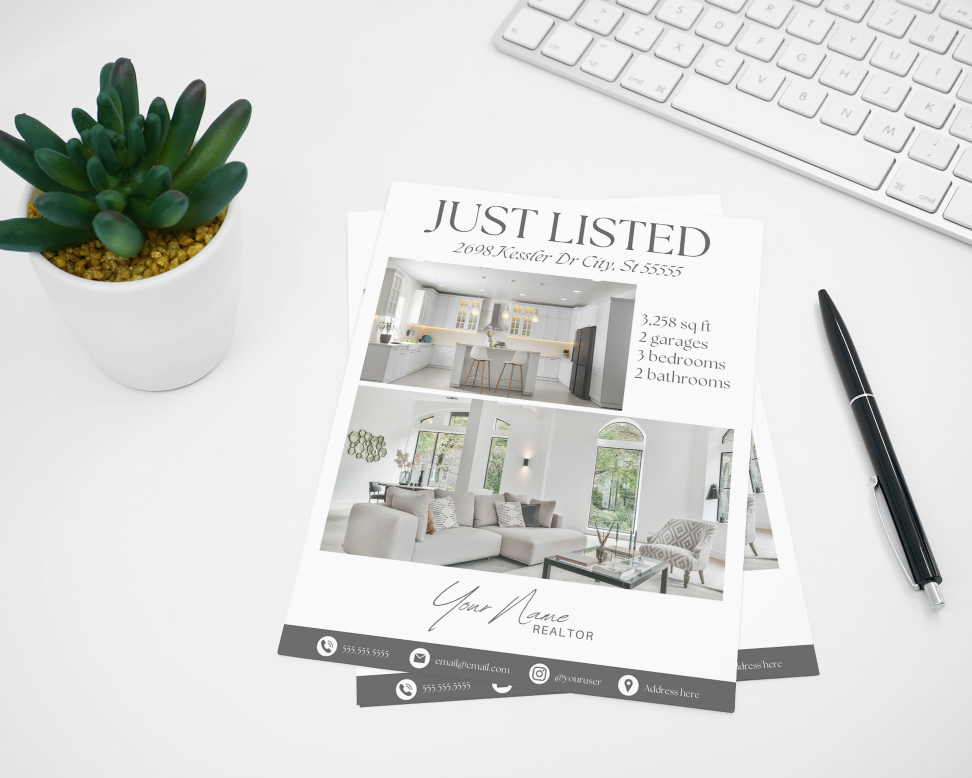 Real Estate Template – Peaceful Listing Flyer Bundle