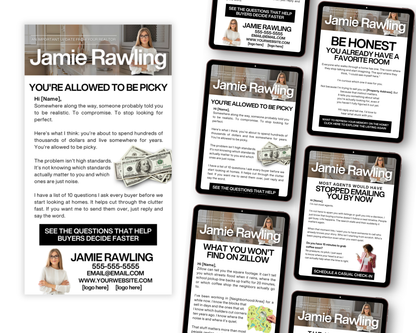 Open House Email Follow Up Drip Campaign - Classic Design Style