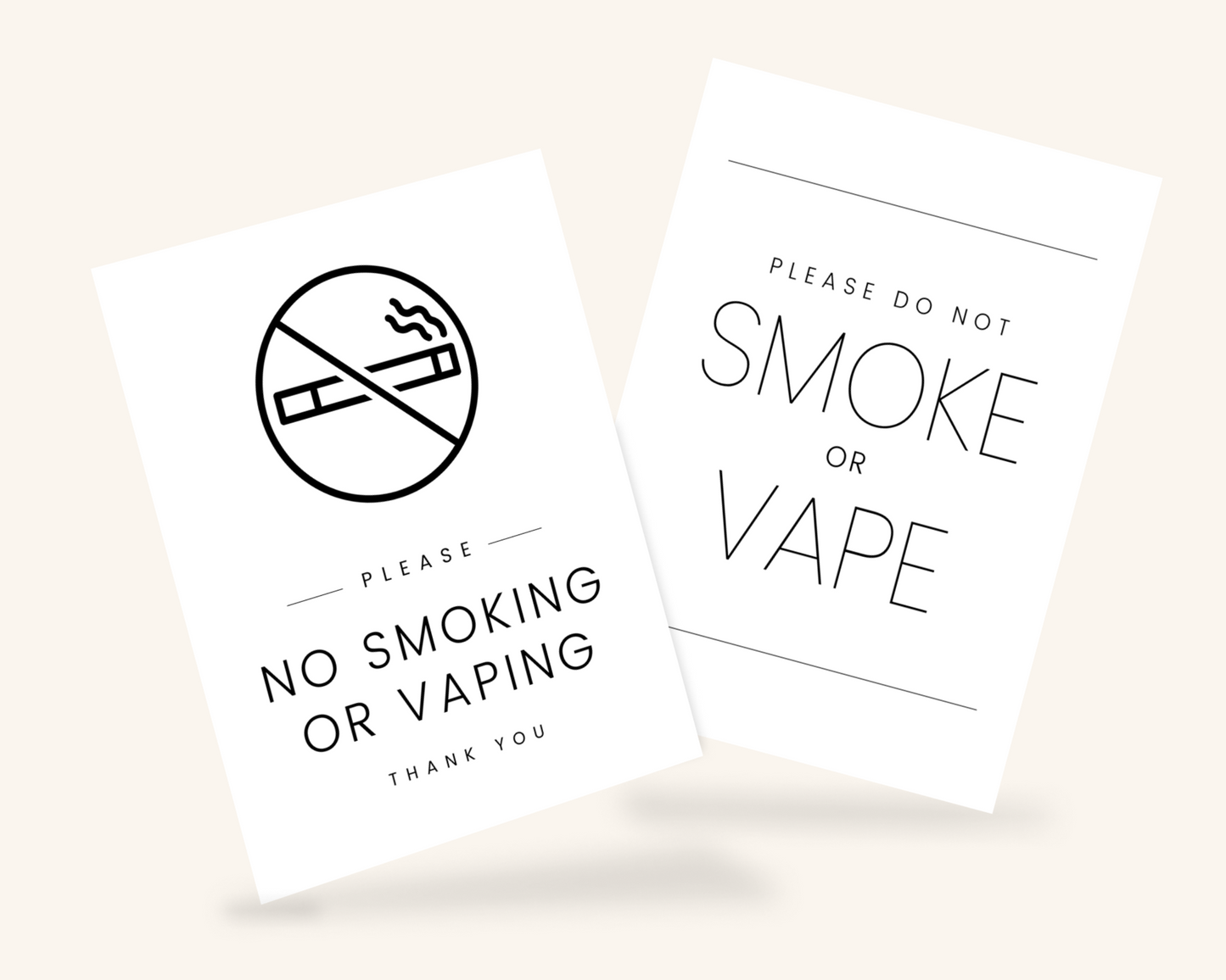 Real Estate Template – Airbnb No Smoking Sign