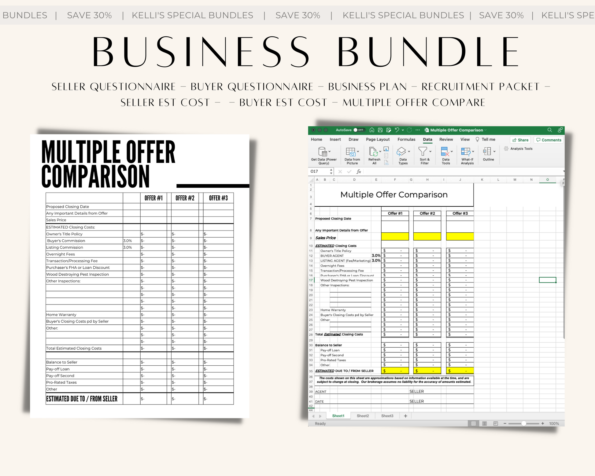 Business Bundle Real Estate Templates for Real Estate Marketing