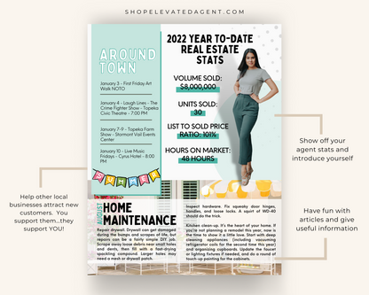 August Newsletter Template Real Estate Template for Newsletter Real Estate Newsletter Template for Realtors Real Estate Newsletter Template 