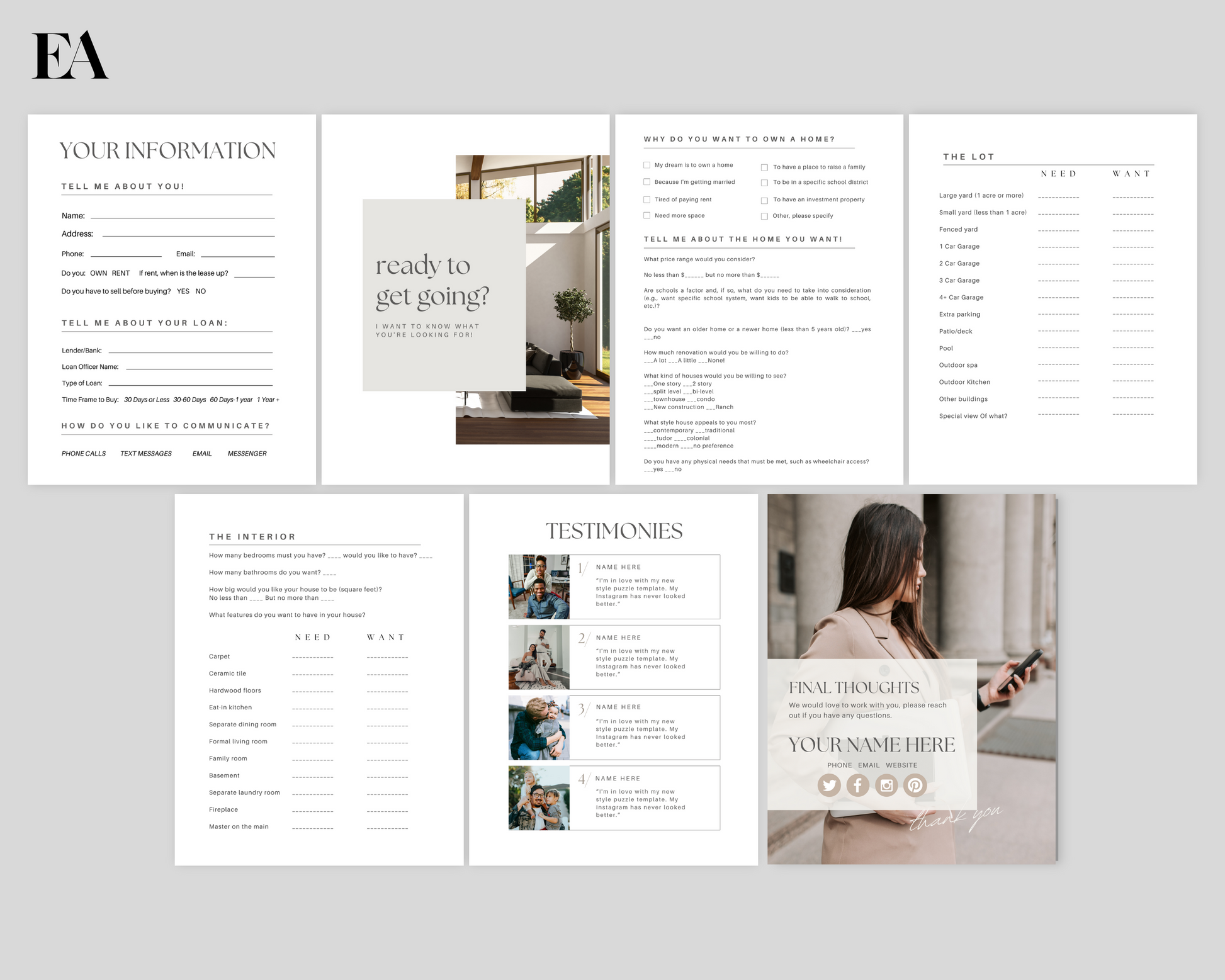 Real Estate Client Welcome Packet, Real Estate Flyer, New Client Packet, Client Onboarding, Realtor Marketing, Canva Template, Buyer Guide