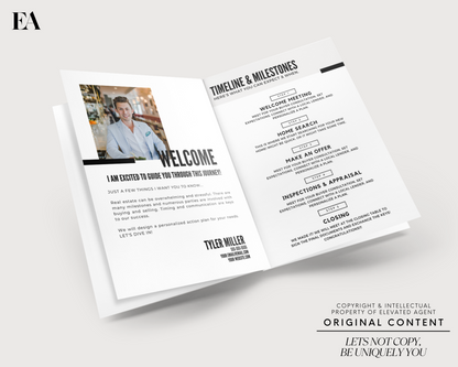 Client Welcome Packet, Real Estate Template, New Client Packet, Real Estate Marketing, Canva Template, Home Buyer Packet, Buyer's Guide