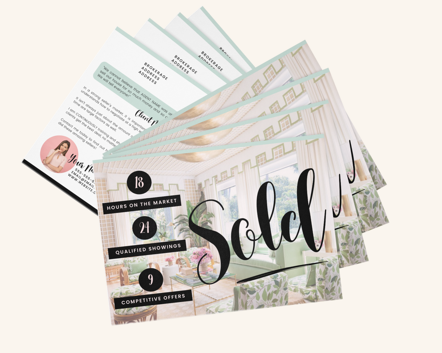 Real Estate Template – Just Sold Postcard - Playful Brand Style