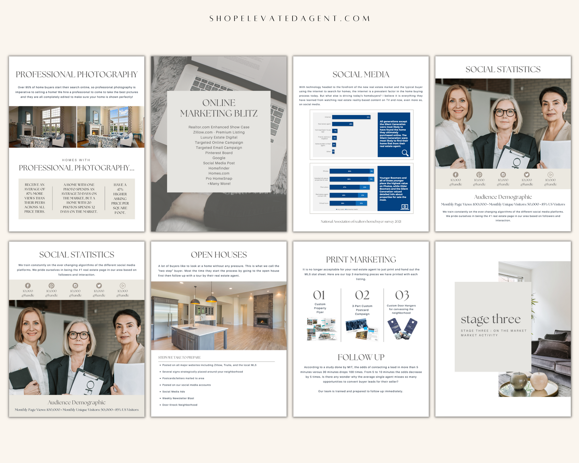 Listing presentation, real estate marketing, realtor marketing, real estate marketing templates, seller packet, real estate listing marketing templates 