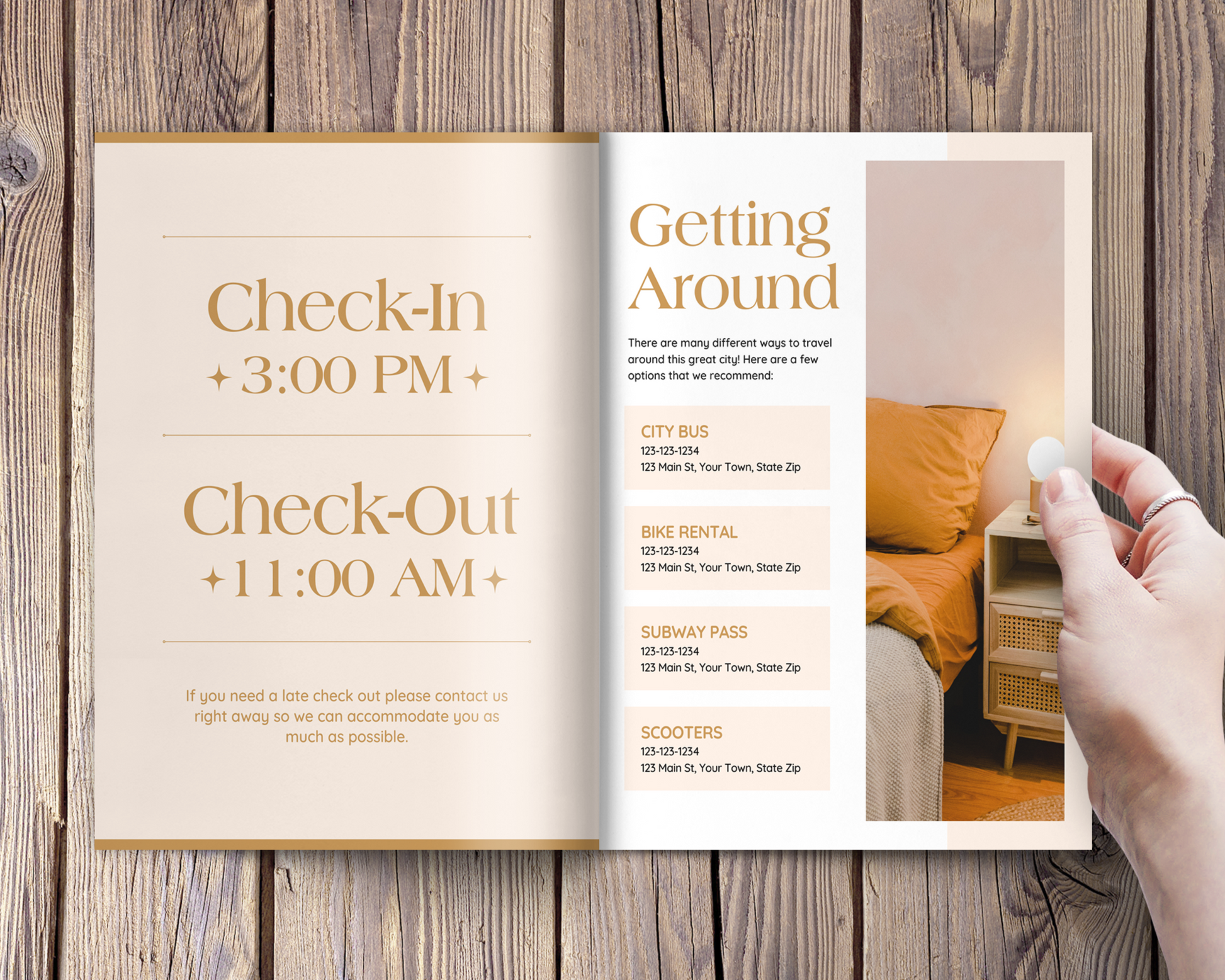 Real Estate Template – Airbnb Welcome Book Gold