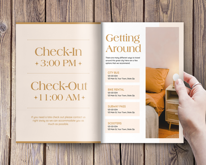 Real Estate Template – Airbnb Welcome Book Gold