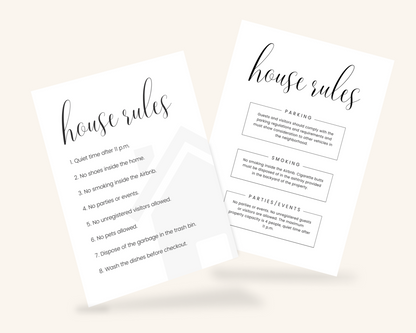 Real Estate Template – Airbnb House Rules Sign