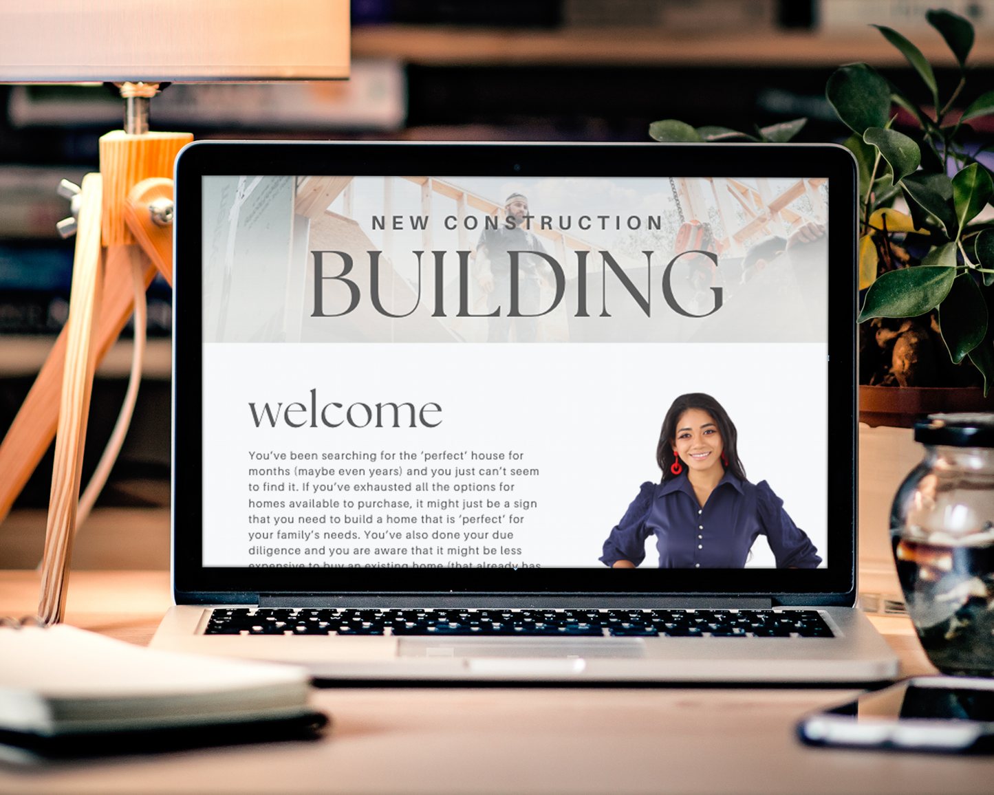 New Construction Landing Page - Peaceful Design Style