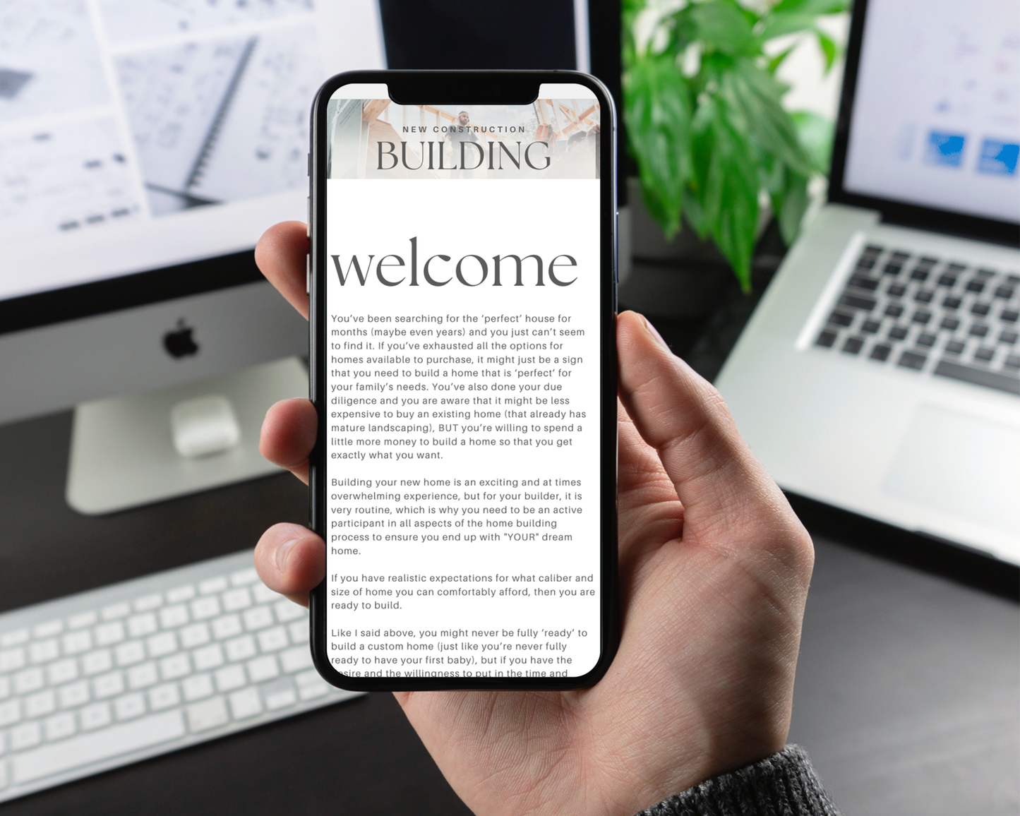 New Construction Landing Page - Peaceful Design Style