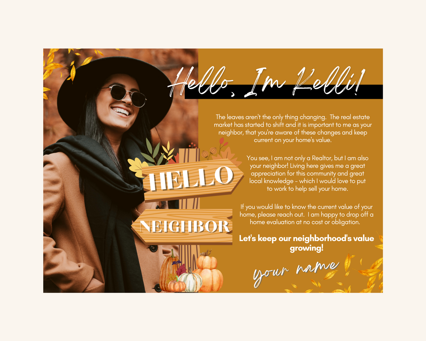 Real Estate Template – Fall Real Estate Postcard