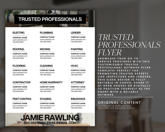 Trusted Professionals Flyer - Classic Design Style