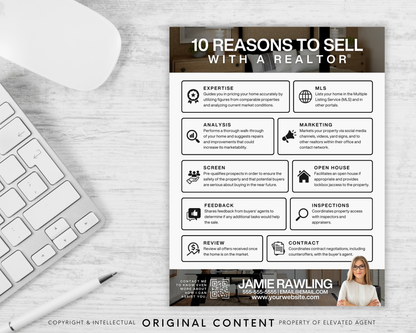 10 Reasons to Use a Realtor Flyer - Classic Design Style