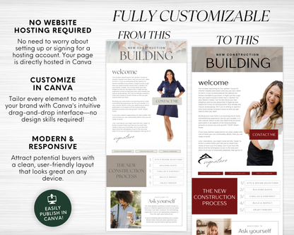New Construction Landing Page - Peaceful Design Style