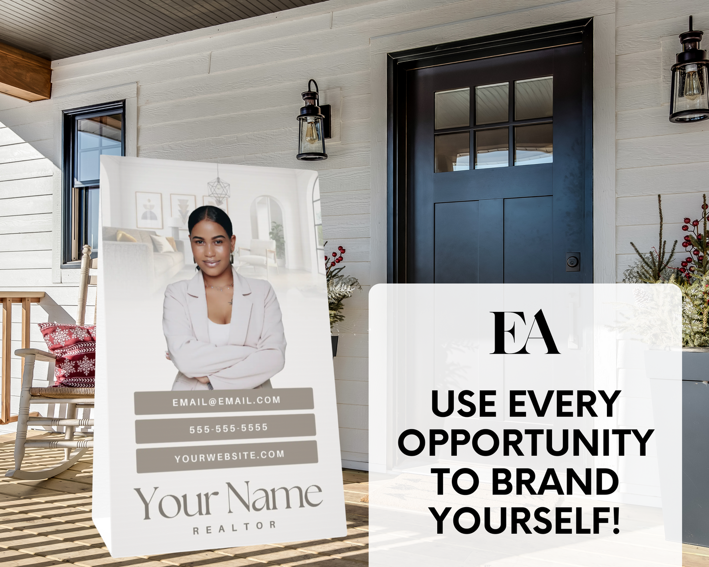 Open House A-Frame Sign 4 - Peaceful Design Style