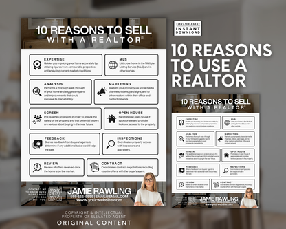 10 Reasons to Use a Realtor Flyer - Classic Design Style