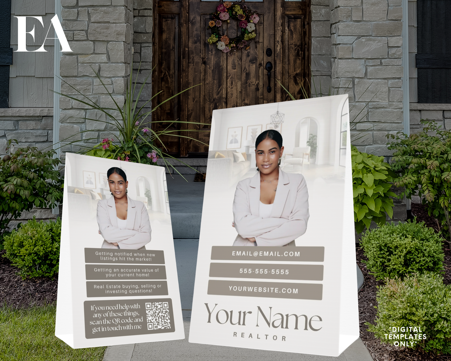 Open House A-Frame Sign 4 - Peaceful Design Style