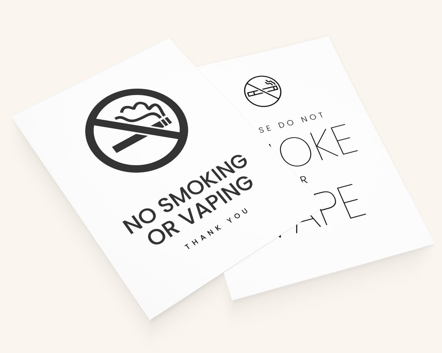 Real Estate Template – Airbnb No Smoking Sign