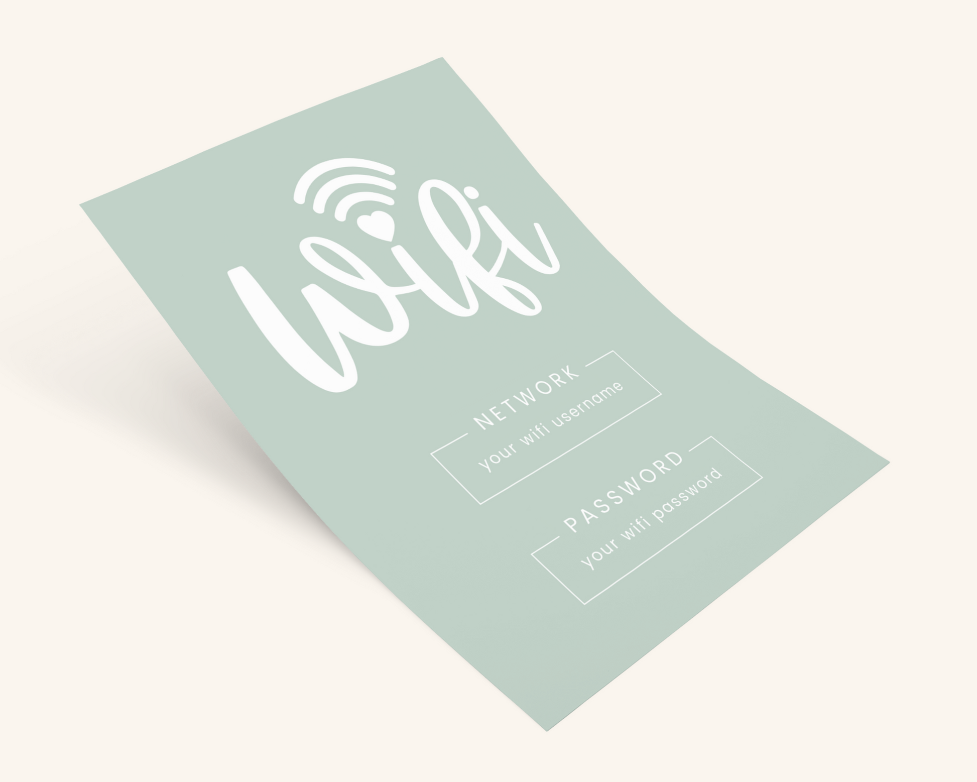 Real Estate Template – Airbnb Wifi Sign