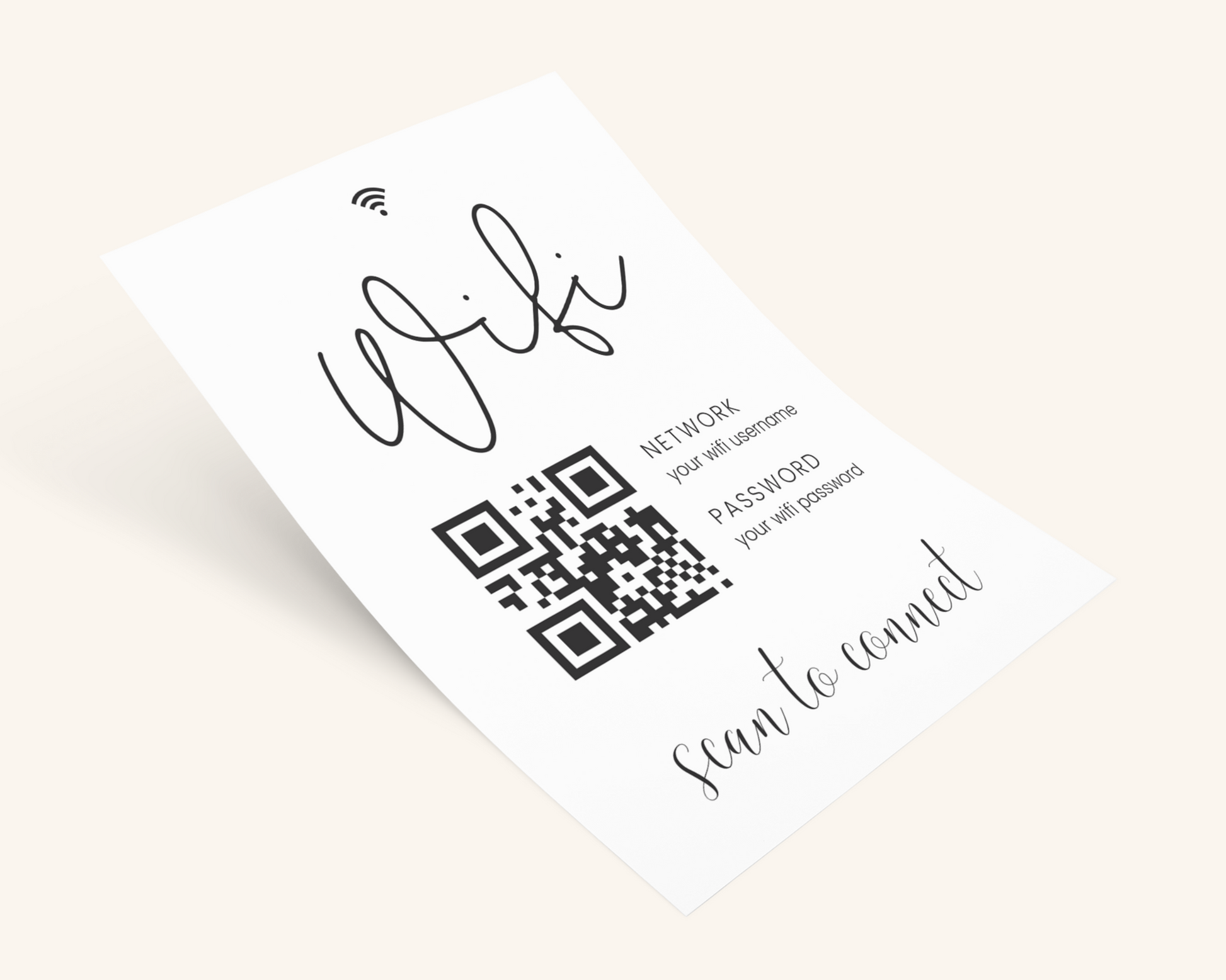 Real Estate Template – Airbnb Wifi Sign