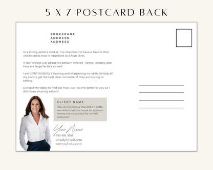 Real Estate Template – Sold Postcard - Peaceful Brand Style