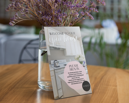 Playful Open House Welcome Sign In Set 2