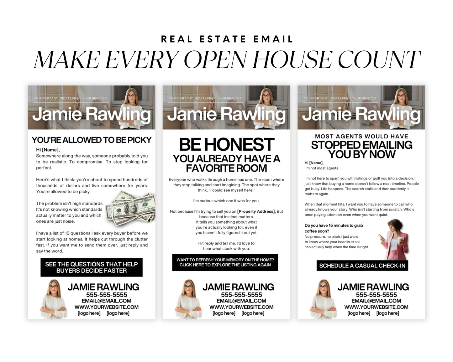 Open House Email Follow Up Drip Campaign - Classic Design Style
