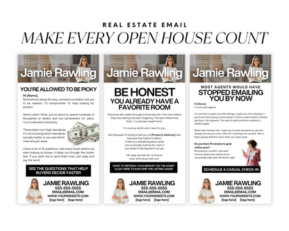 Open House Email Follow Up Drip Campaign - Classic Design Style