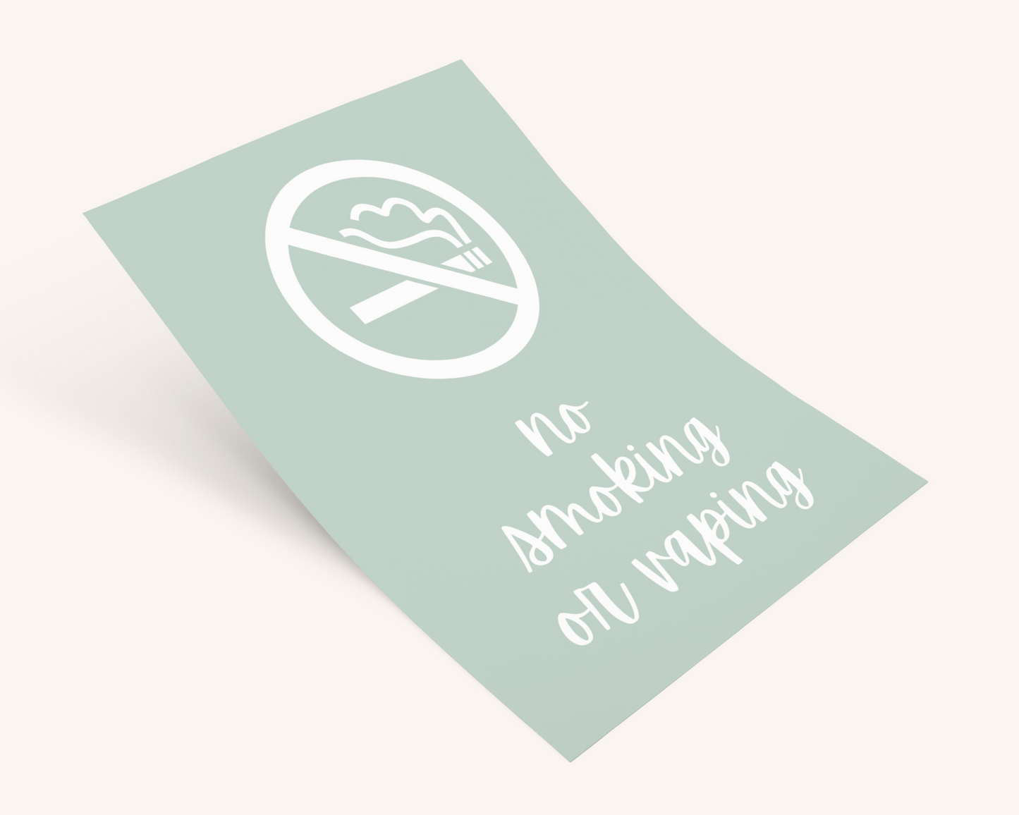 Real Estate Template – Airbnb No Smoking Sign